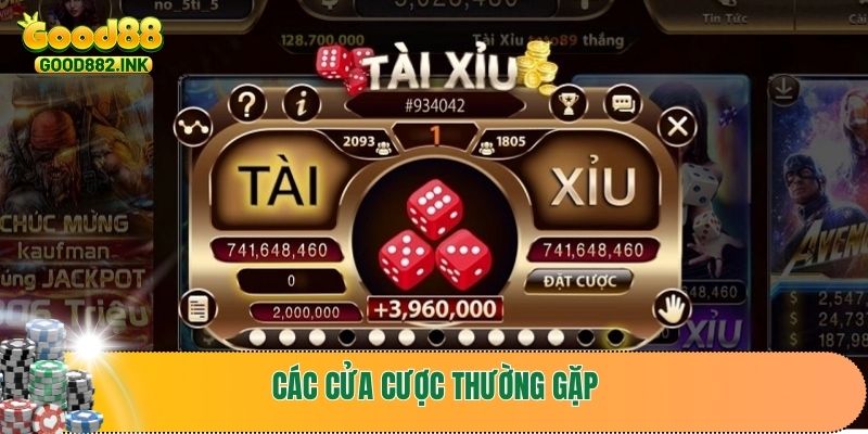 Tài Xỉu GOOD88 - Game Casino Độc Đáo Hàng Triệu Người Mê 4 Các cửa cược thường gặp trong game Sicbo