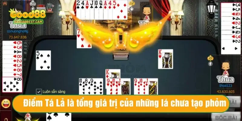 Khám Phá Game Phỏm Online - Cách Đánh Bại Mọi Đối Thủ Chơi Phỏm 3 Điểm Tá Lả là tổng giá trị của những lá chưa tạo phỏm