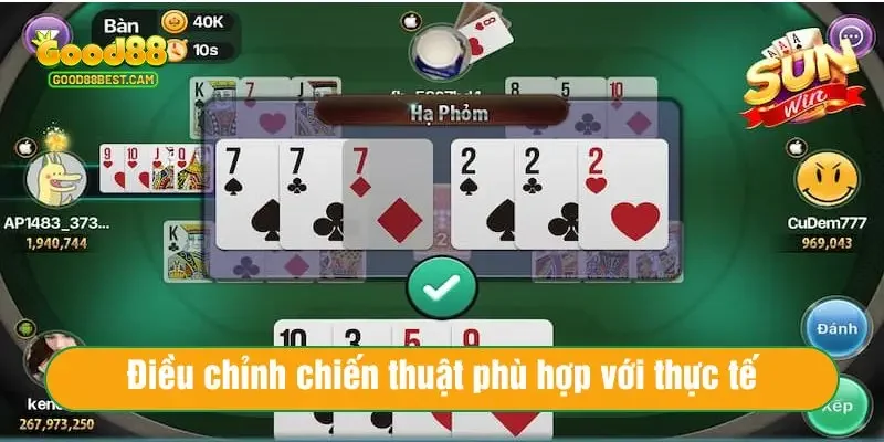 Khám Phá Game Phỏm Online - Cách Đánh Bại Mọi Đối Thủ Chơi Phỏm 4 Điều chỉnh chiến thuật phù hợp với thực tế